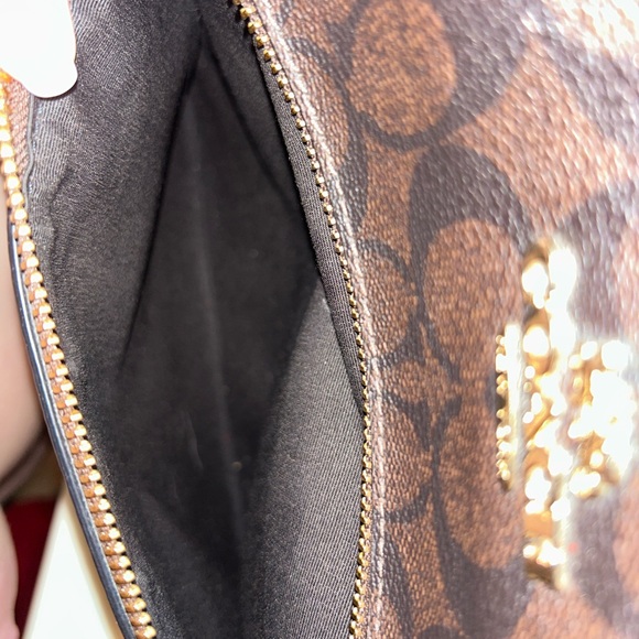 Coach Signature Canvas Brown and Black Tote - Picture 14 of 16